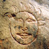 Carving Behind Waterfall